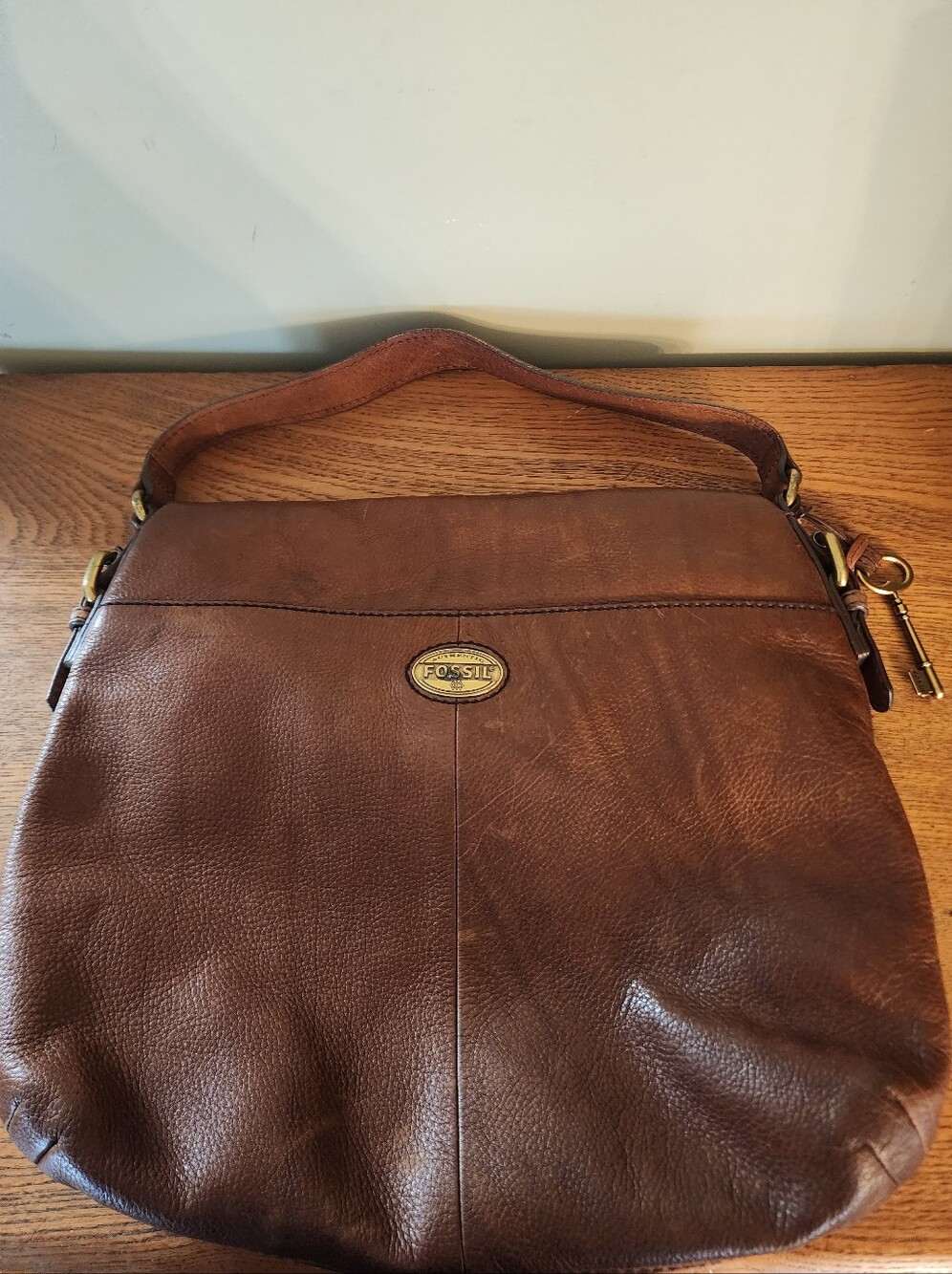 Fossil Brown Leather Shoulder Bag